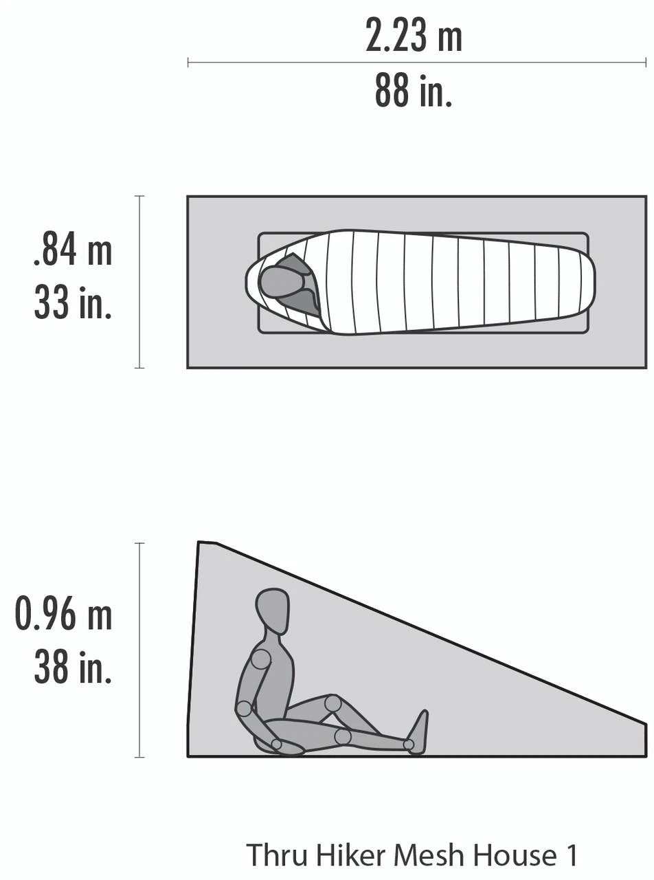 MSR Thru-Hiker Mesh House 1-Person Tent 4 MSR Thru-Hiker Mesh House 1-Person Tent - Image 2